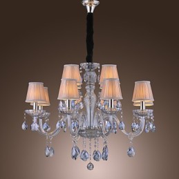 Lustre de vidro galvanizado de cristal clássico tradicional