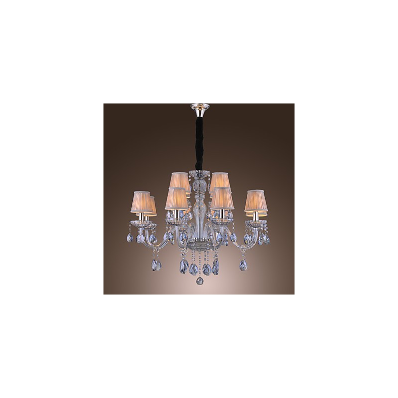 Lustre de vidro galvanizado de cristal clássico tradicional