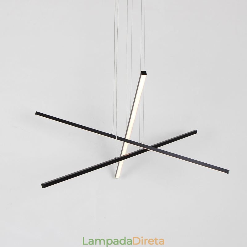 Luminária pendente de suspensão linear Luminária decorativa