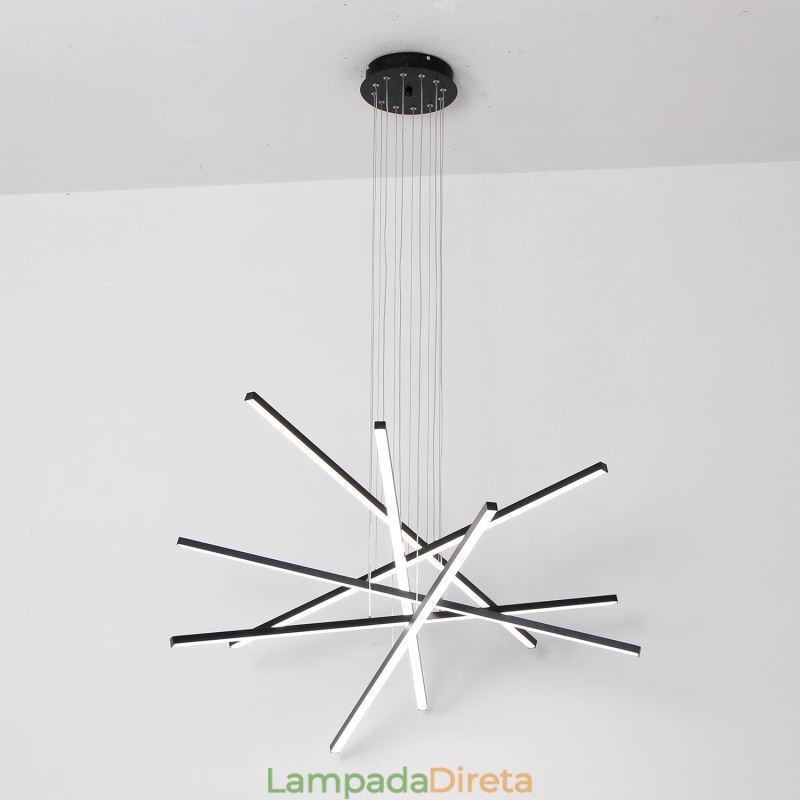 Luminária pendente de suspensão linear Luminária decorativa