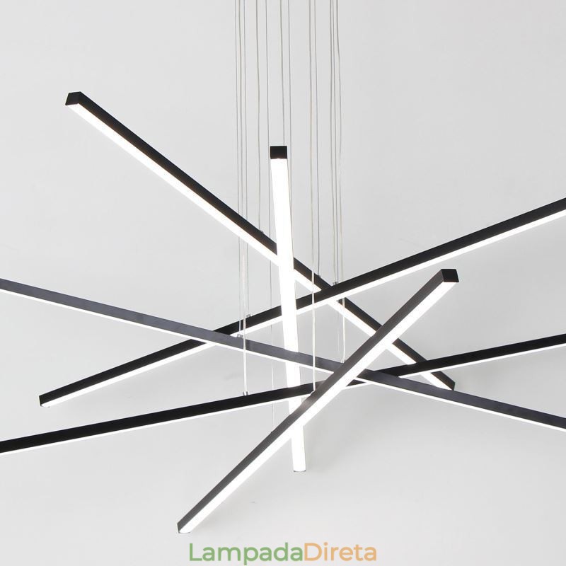 Luminária pendente de suspensão linear Luminária decorativa