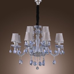 Lustre de vidro galvanizado de cristal clássico tradicional