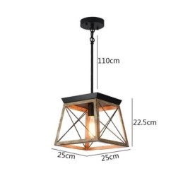 Luminária pendente estilo vintage com luz única