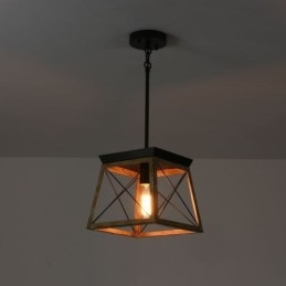 Luminária pendente estilo vintage com luz única