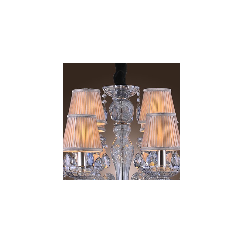 Lustre de vidro galvanizado de cristal clássico tradicional