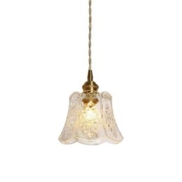 Luminária pendente de flor Luminária decorativa minimalista de vidro