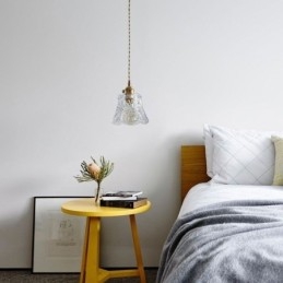 Luminária pendente de flor Luminária decorativa minimalista de vidro