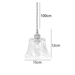 Luminária pendente de flor Luminária decorativa minimalista de vidro