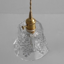 Luminária pendente de flor Luminária decorativa minimalista de vidro