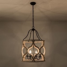 Luminária pendente estilo vintage com 4 lanternas