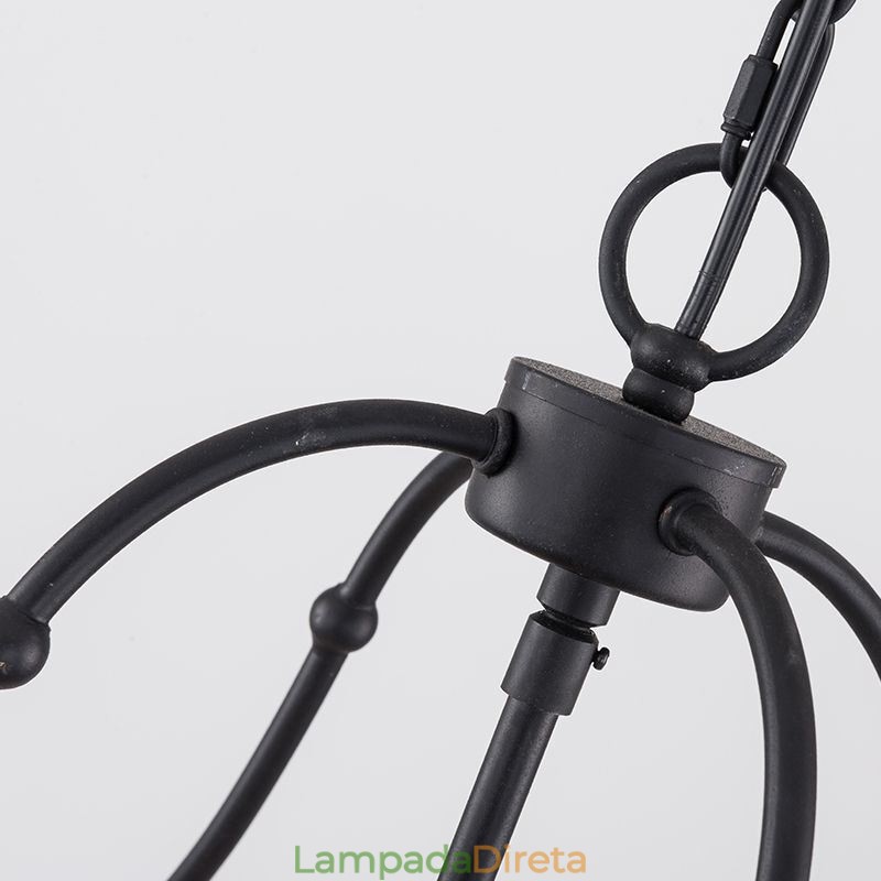 Luminária pendente estilo vintage com 4 lanternas
