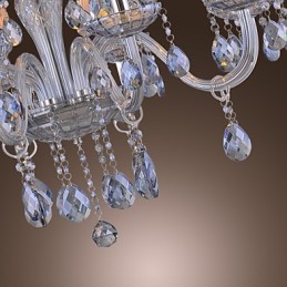Lustre de vidro galvanizado de cristal clássico tradicional