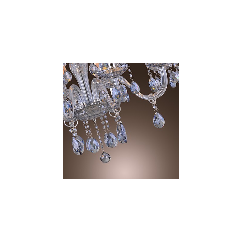 Lustre de vidro galvanizado de cristal clássico tradicional