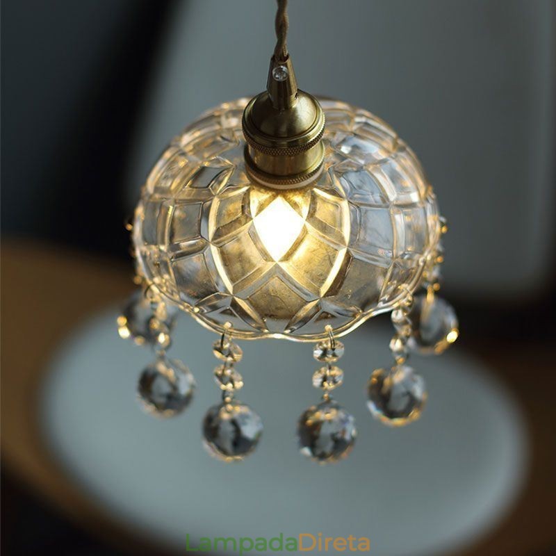Mini pingente de vidro moderno, luminária decorativa de 1 luz
