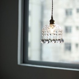 Mini pingente de vidro moderno, luminária decorativa de 1 luz