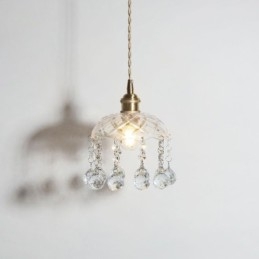 Mini pingente de vidro moderno, luminária decorativa de 1 luz