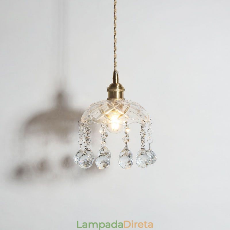 Mini pingente de vidro moderno, luminária decorativa de 1 luz