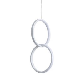Luminária pendente de anel duplo mimimalista