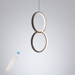 Luminária pendente de anel duplo mimimalista
