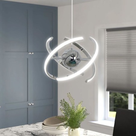 Luminária pendente de globo giratória Luminária de teto decorativa Luminária pendente de globo giratória Luminária de teto decorativa