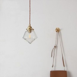 1 Luminária pendente de vidro com diamante e bolha de vidro