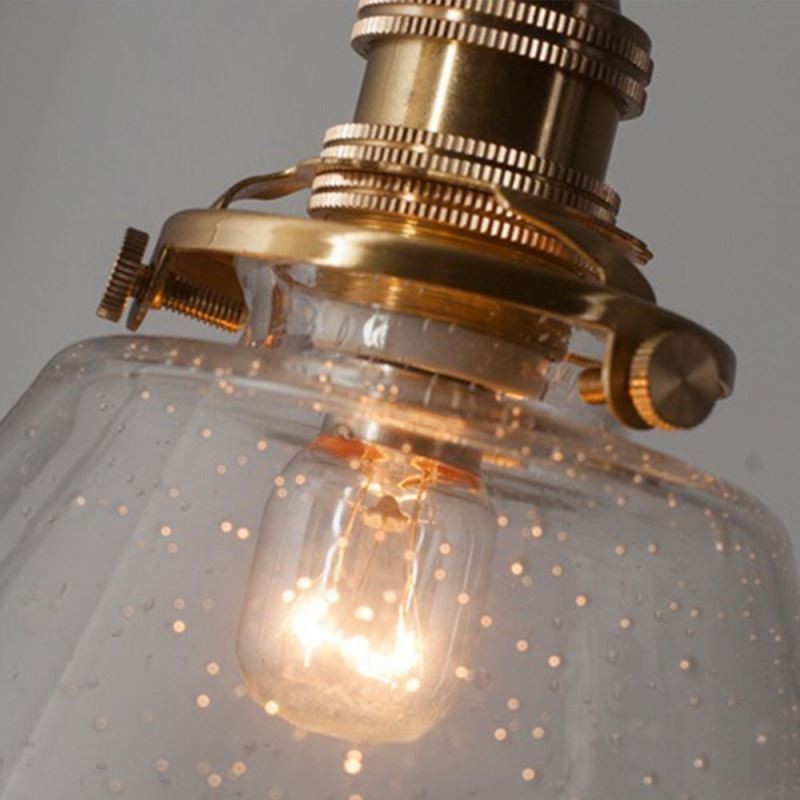1 Luminária pendente de vidro com diamante e bolha de vidro