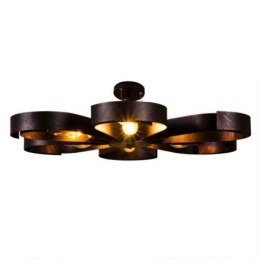 Luminária de teto vintage moderna em forma de flor de ferro