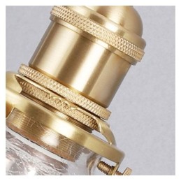 Luminária pendente de vidro moderna com craquelamento no teto