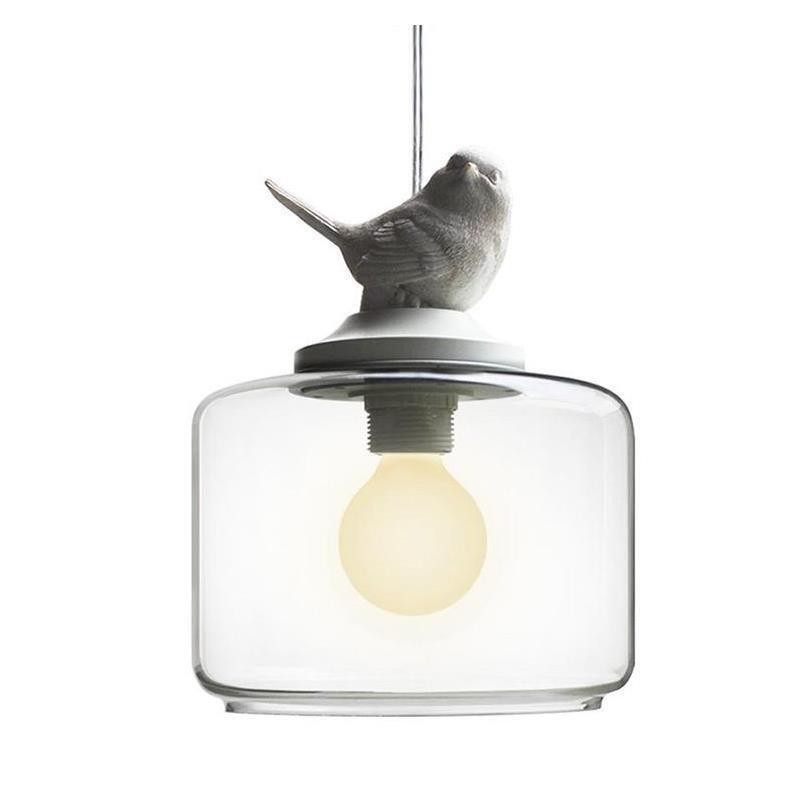 Luminária pendente de vidro estilo retrô Little Bird Iluminação decorativa