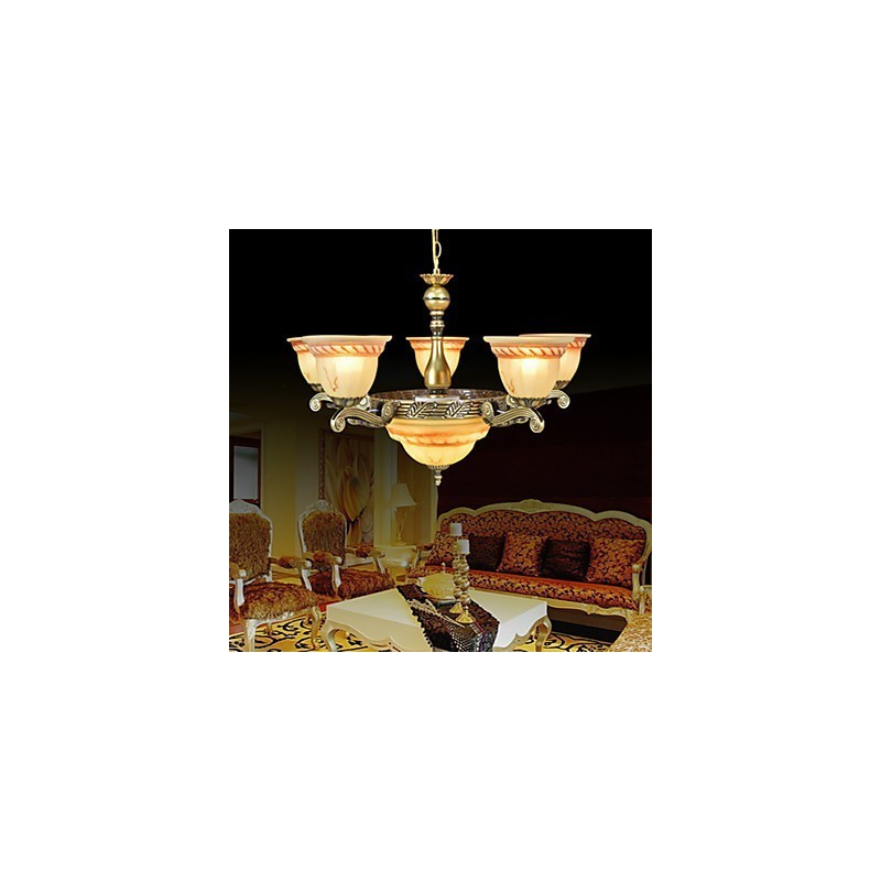 Lustre de metal bronze retrô vintage clássico tradicional