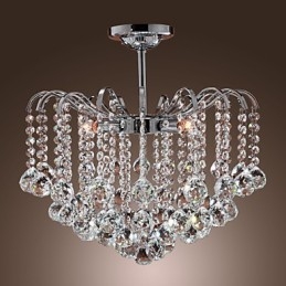 Lustre de metal com pintura de cristal contemporâneo moderno