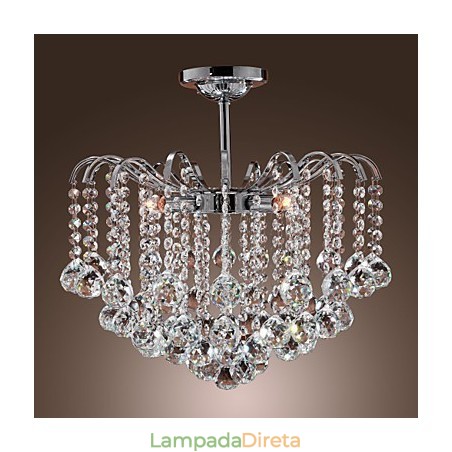 Lustre de metal com pintura de cristal contemporâneo moderno Lustre de metal com pintura de cristal contemporâneo moderno