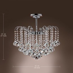 Lustre de metal com pintura de cristal contemporâneo moderno
