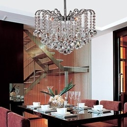 Lustre de metal com pintura de cristal contemporâneo moderno