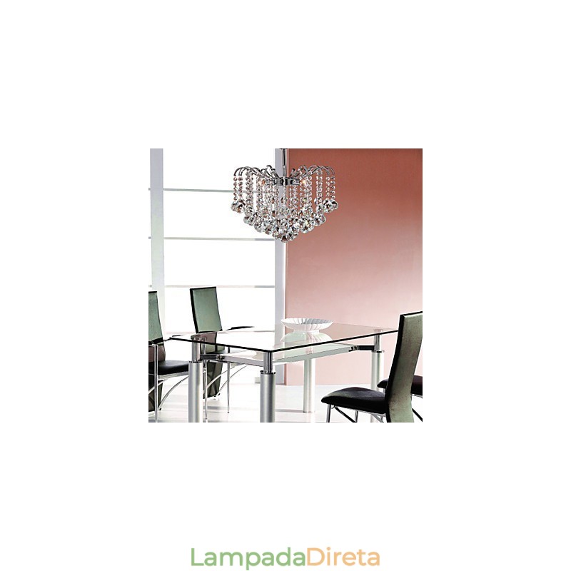 Lustre de metal com pintura de cristal contemporâneo moderno