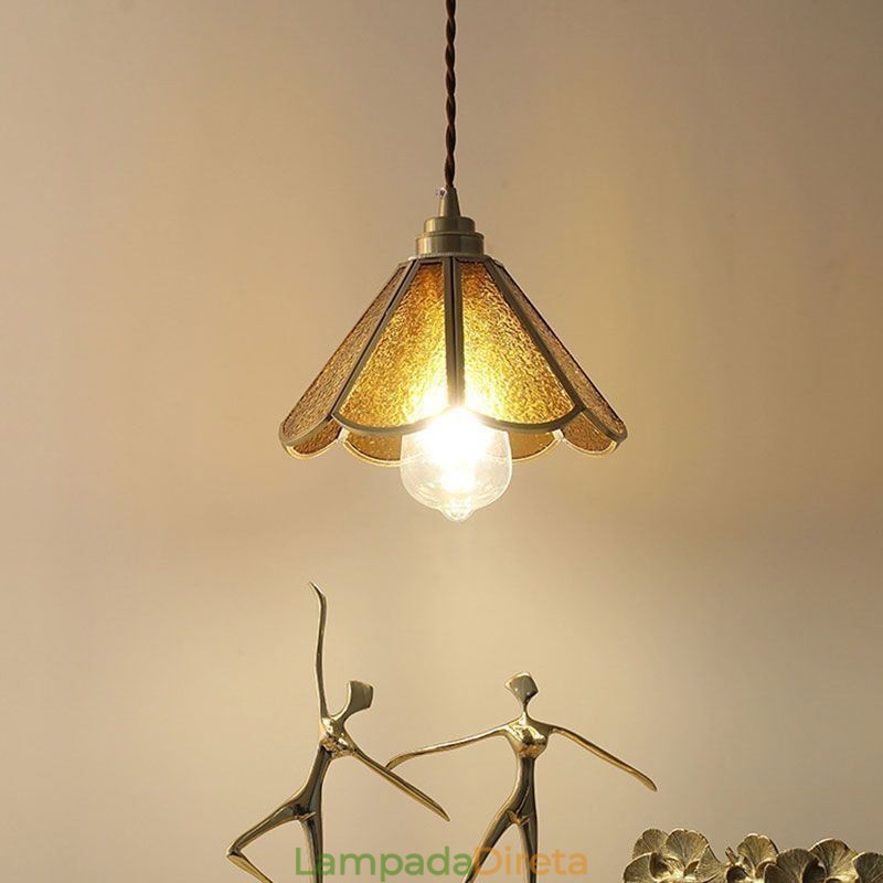 Mini Luminária Pendente de Vidro Moderna e Simples Luminária de Teto de Vidro