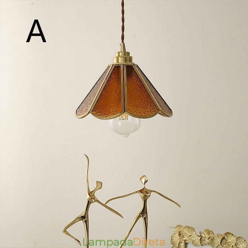 Mini Luminária Pendente de Vidro Moderna e Simples Luminária de Teto de Vidro
