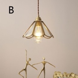 Mini Luminária Pendente de Vidro Moderna e Simples Luminária de Teto de Vidro