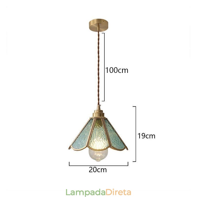 Mini Luminária Pendente de Vidro Moderna e Simples Luminária de Teto de Vidro