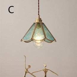 Mini Luminária Pendente de Vidro Moderna e Simples Luminária de Teto de Vidro