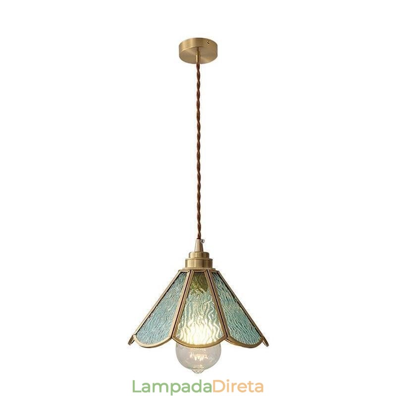 Mini Luminária Pendente de Vidro Moderna e Simples Luminária de Teto de Vidro