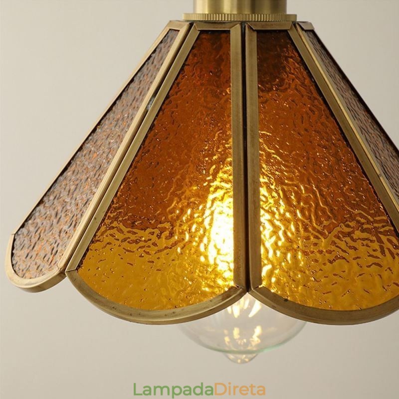 Mini Luminária Pendente de Vidro Moderna e Simples Luminária de Teto de Vidro