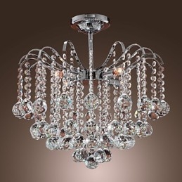 Lustre de metal com pintura de cristal contemporâneo moderno