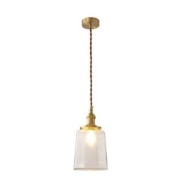 Luminária pendente de vidro minimalista moderna Luminária de teto decorativa