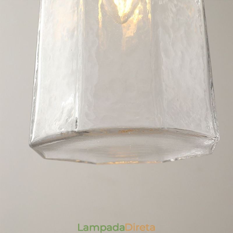 Luminária pendente de vidro minimalista moderna Luminária de teto decorativa