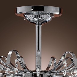 Lustre de metal com pintura de cristal contemporâneo moderno