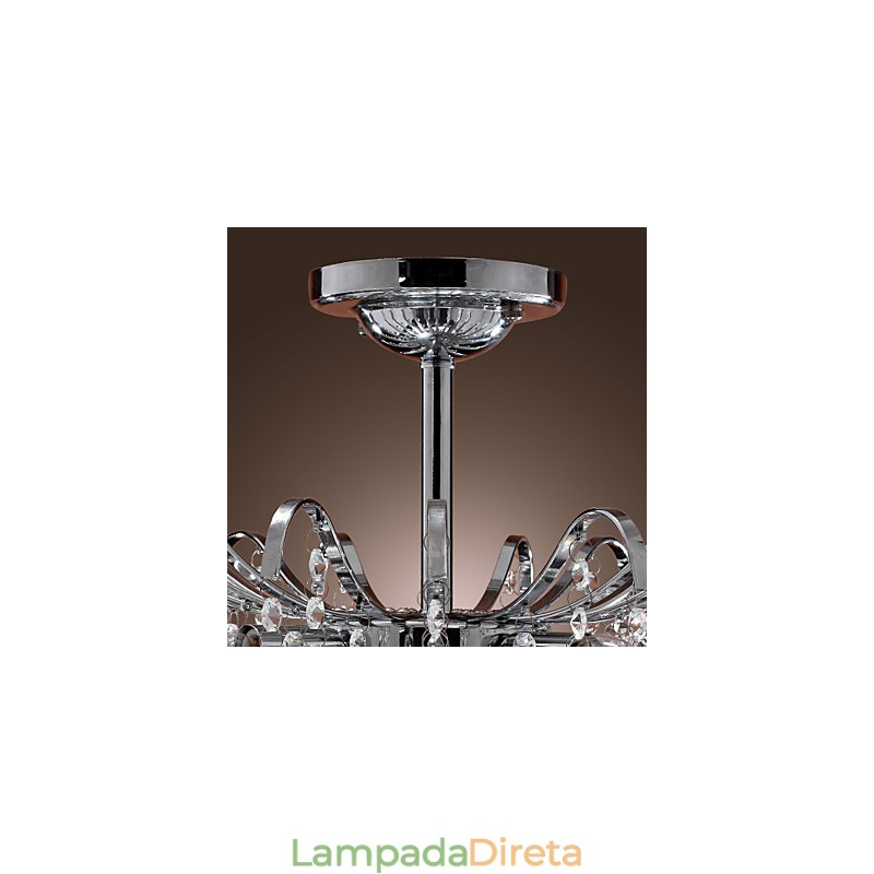 Lustre de metal com pintura de cristal contemporâneo moderno