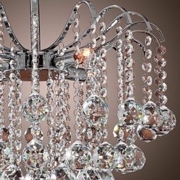 Lustre de metal com pintura de cristal contemporâneo moderno