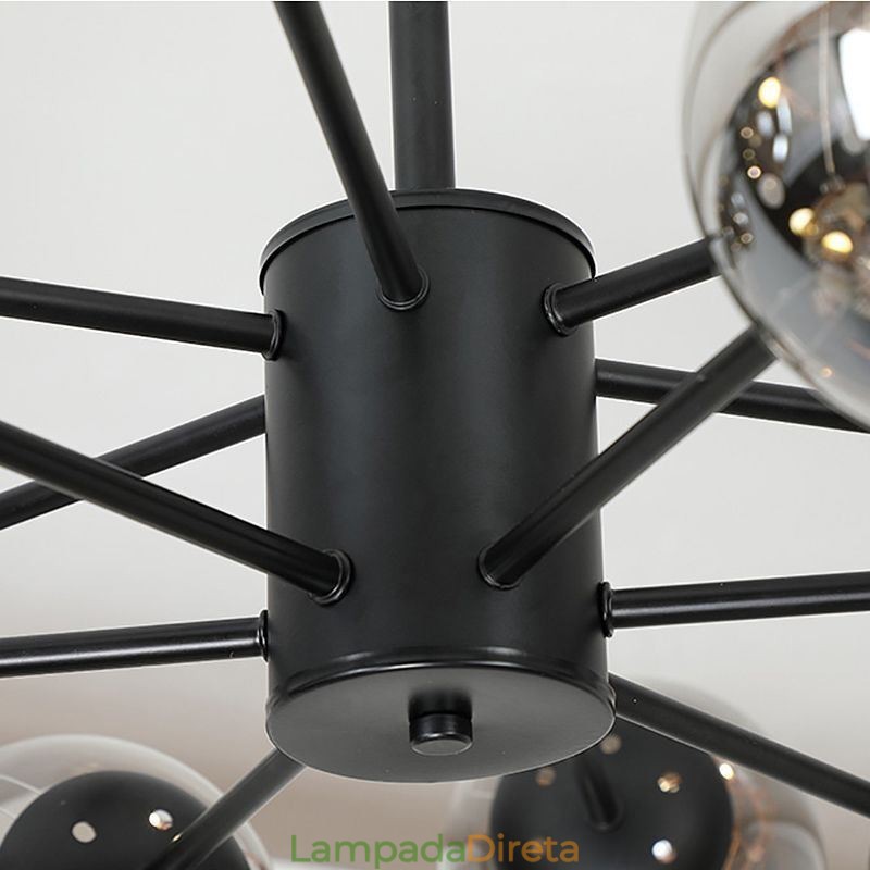 Luminária pendente Magic Bean estilo nórdico, luminária pendente Gypsophila com bola de vidro