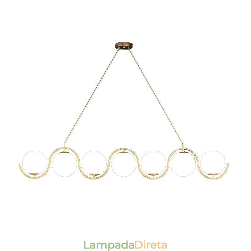 Luminária pendente moderna de globo de vidro Luminária minimalista